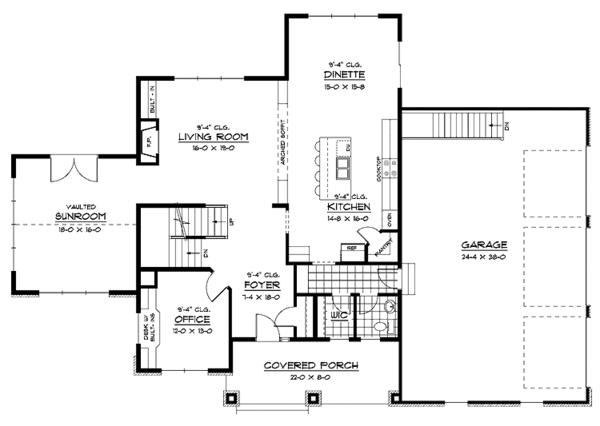 Home Plan - Traditional Floor Plan - Main Floor Plan #51-665