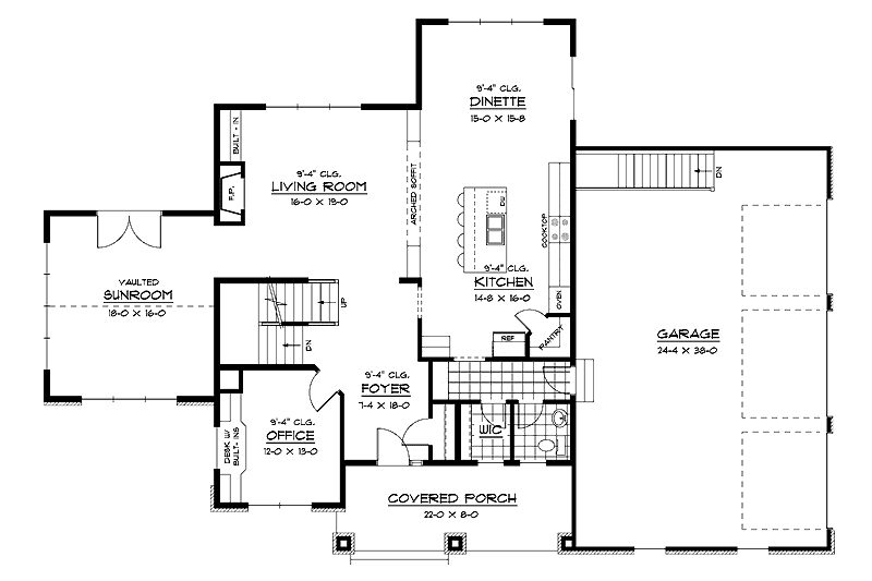 Dream House Plan - Floor Plan - Main Floor for Traditional House Plan #51-665 - 4 bed, 2.5 bath