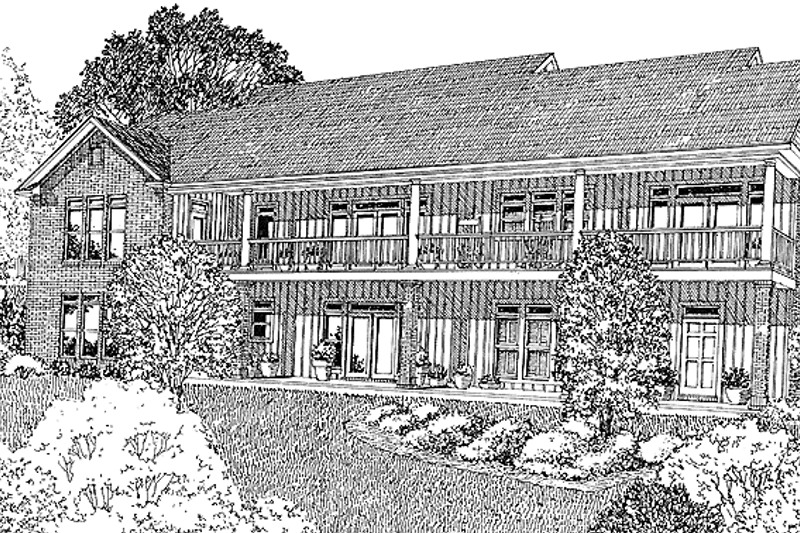 Home Plan - Exterior - Rear Elevation for Colonial House Plan #17-2644 - 3 bed, 3.5 bath
