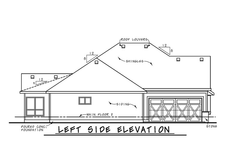 Dream House Plan - Left Side Elevation