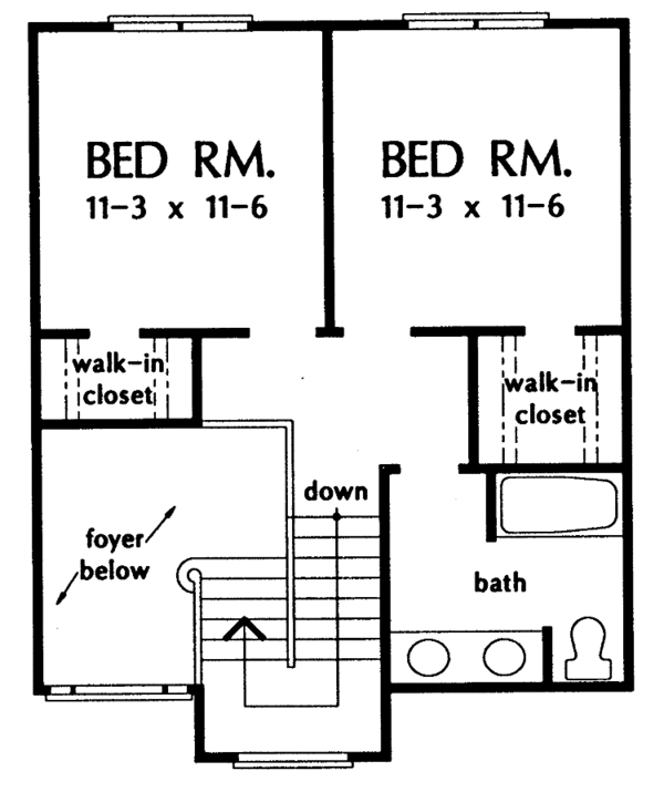 Dream House Plan - Traditional Floor Plan - Upper Floor Plan #929-210