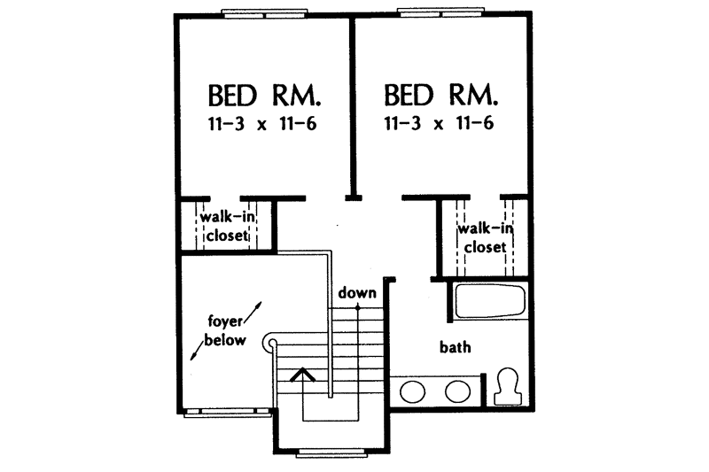 Home Plan - Floor Plan - Upper Floor for Traditional House Plan #929-210 - 3 bed, 2.5 bath