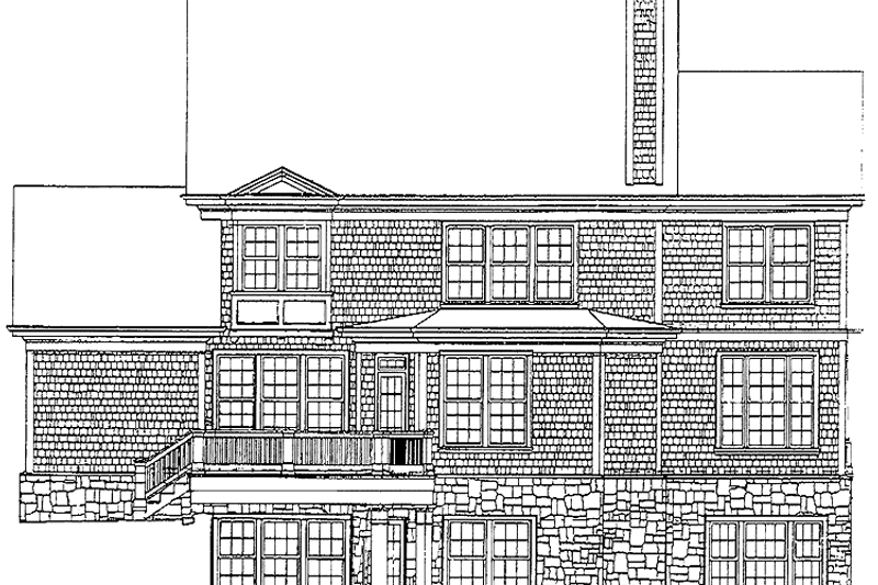 Dream House Plan - Exterior - Rear Elevation for Colonial House Plan #429-281 - 4 bed, 2.5 bath
