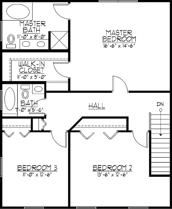 Home Plan - Colonial Floor Plan - Upper Floor Plan #978-8