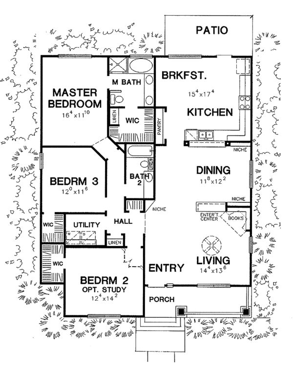 House Plan Design - Craftsman Floor Plan - Main Floor Plan #472-133