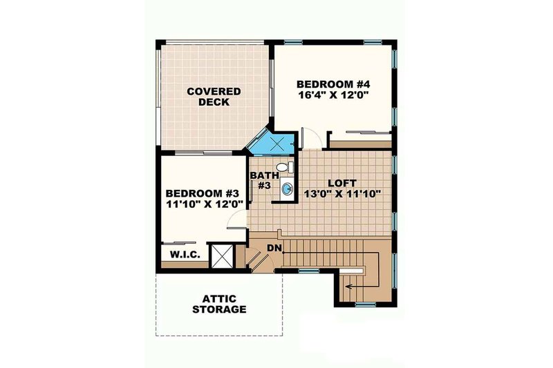 Dream House Plan - Floor Plan - Upper Floor for Mediterranean House Plan #1017-162 - 4 bed, 3.5 bath