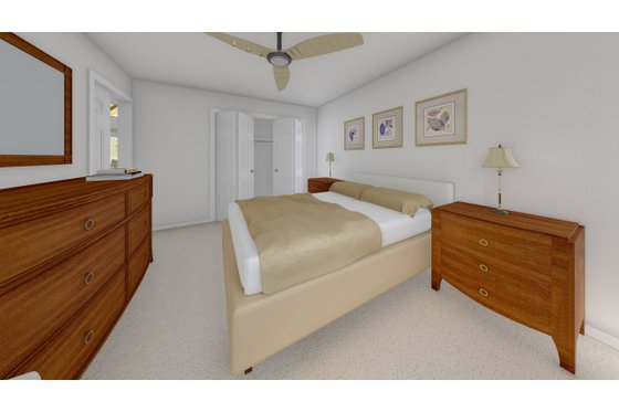 Interior - Bedroom 1 for Cabin House Plan #126-243 - 2 bed, 2 bath