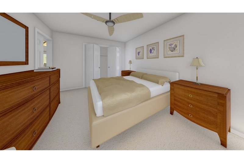 Dream House Plan - Interior - Bedroom 1 for Cabin House Plan #126-243 - 2 bed, 2 bath