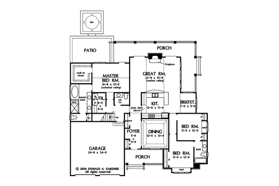 Floor Plan - Main Floor for European House Plan #929-859 - 3 bed, 2.5 bath