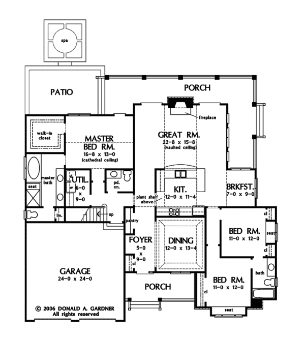 Architectural House Design - European Floor Plan - Main Floor Plan #929-859