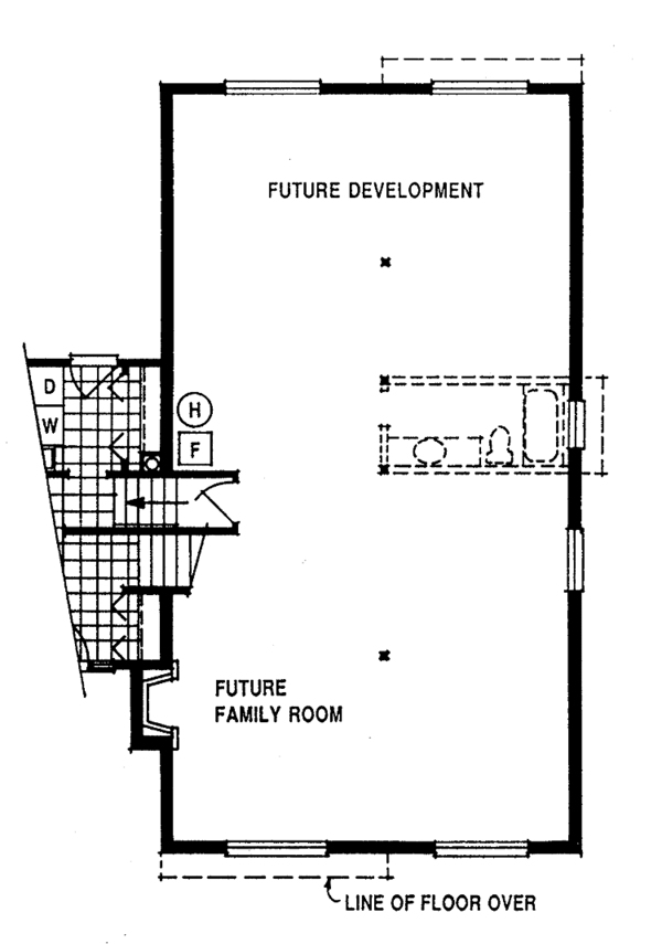 Architectural House Design - Contemporary Floor Plan - Lower Floor Plan #47-800