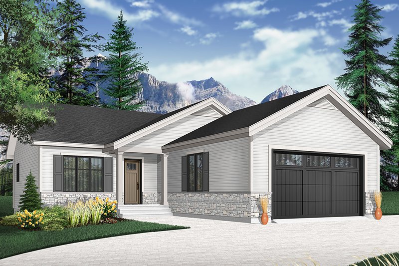 Home Plan - Country Exterior - Front Elevation Plan #23-2697