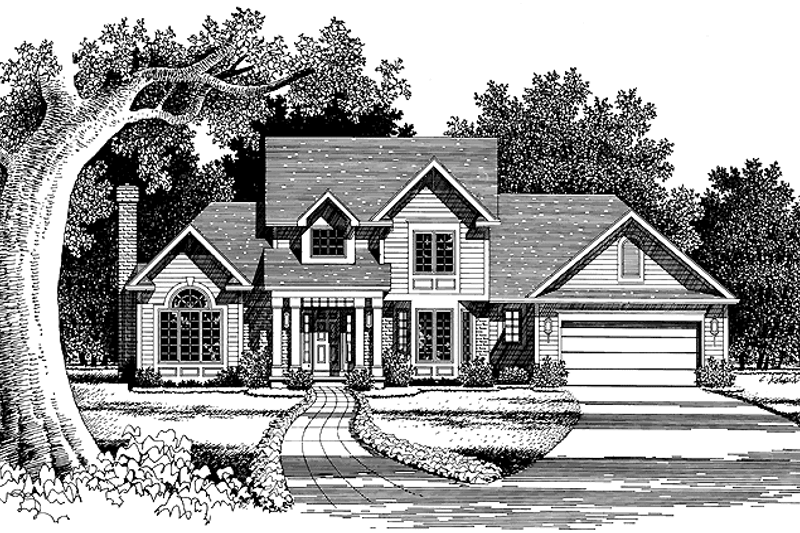 Dream House Plan - Colonial Exterior - Front Elevation Plan #316-165