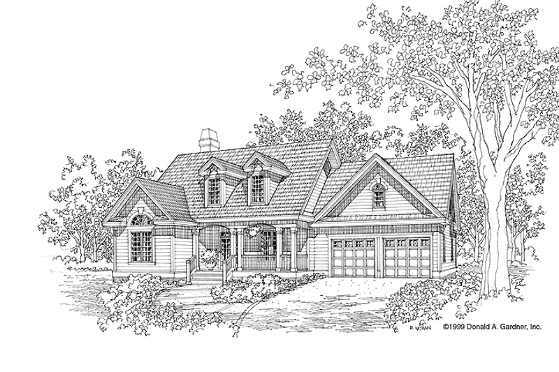 Architectural House Design - Country Exterior - Front Elevation Plan #929-423