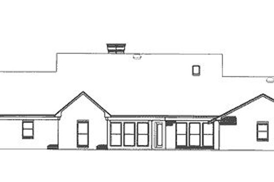 Exterior - Rear Elevation for Farmhouse House Plan #320-405 - 4 bed, 3 bath