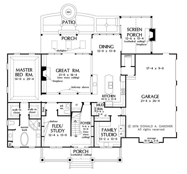 Craftsman Floor Plan - Main Floor Plan #929-60