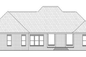 Exterior - Rear Elevation for Southern House Plan #21-271 - 3 bed, 2.5 bath