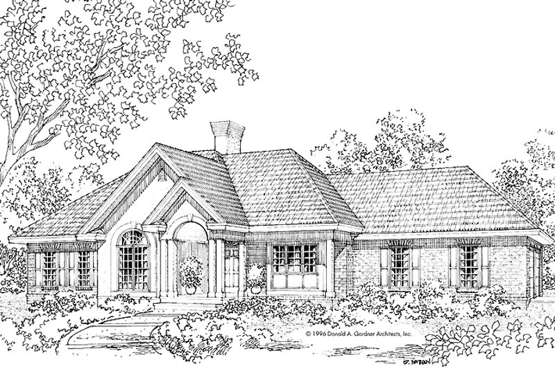 Architectural House Design - European Exterior - Front Elevation Plan #929-464