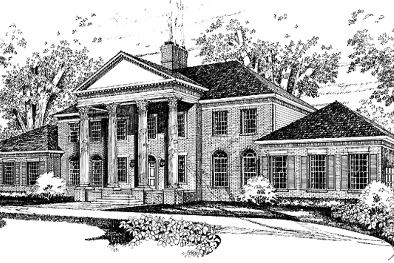 House Blueprint - Classical Exterior - Front Elevation Plan #72-809