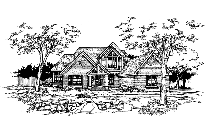 Architectural House Design - Traditional Exterior - Front Elevation Plan #320-708