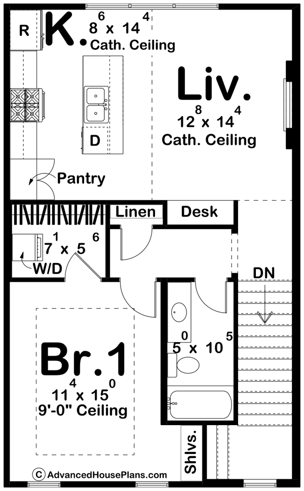 Home Plan - Modern Floor Plan - Upper Floor Plan #455-676