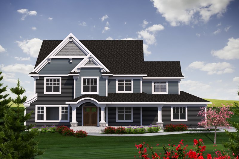 Architectural House Design - Craftsman Exterior - Front Elevation Plan #70-1226