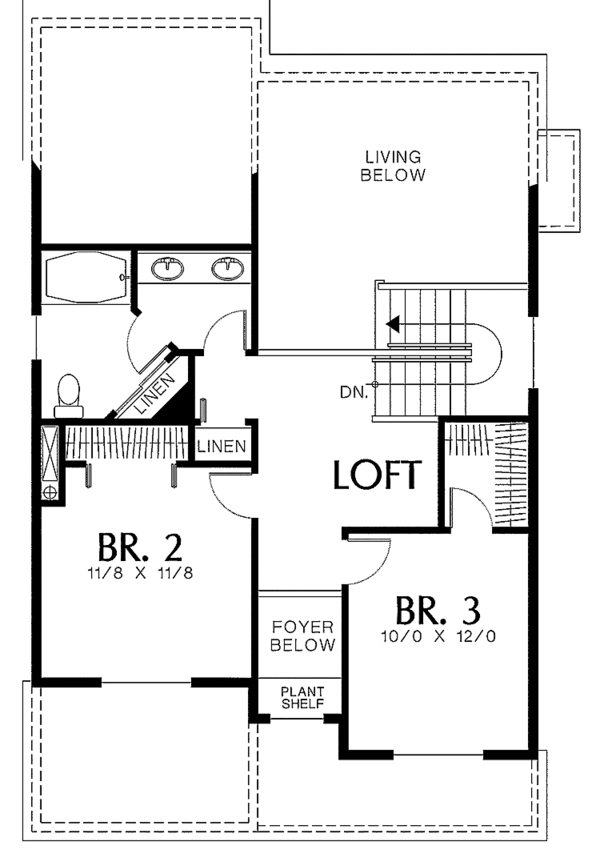 House Plan Design - Craftsman Floor Plan - Upper Floor Plan #48-794