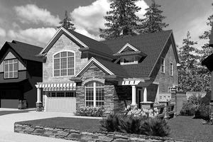 Exterior - Front Elevation 3 for Bungalow House Plan #48-791 - 3 bed, 2.5 bath