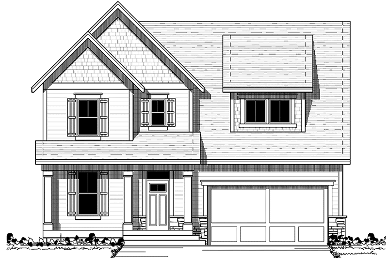 Home Plan - Exterior - Front Elevation 3 for European House Plan #51-623 - 3 bed, 2.5 bath