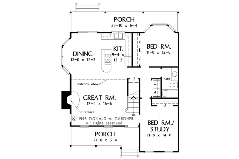 Home Plan - Floor Plan - Main Floor for Country House Plan #929-374 - 3 bed, 2 bath