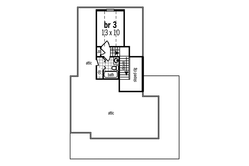 Home Plan - Floor Plan - Upper Floor for Country House Plan #45-533 - 3 bed, 3 bath