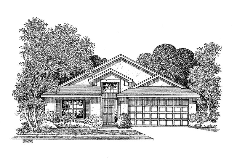 Home Plan - Contemporary Exterior - Front Elevation Plan #999-72