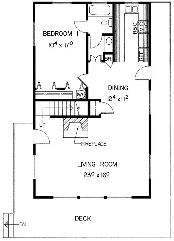 Contemporary Floor Plan - Main Floor Plan #60-659