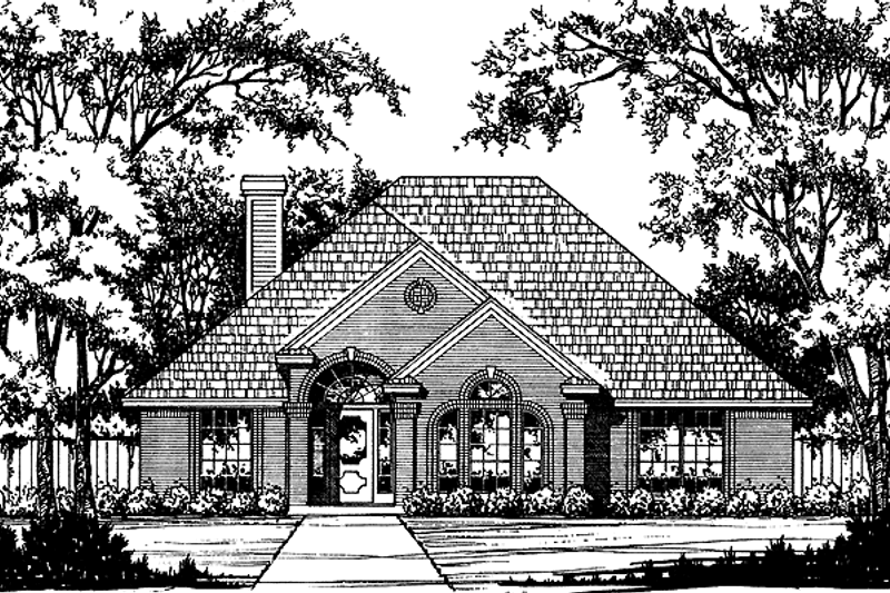 Dream House Plan - Traditional Exterior - Front Elevation Plan #40-486