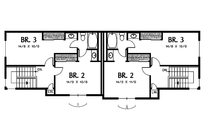 Home Plan - Floor Plan - Upper Floor for Country House Plan #48-823 - 3 bed, 2 bath