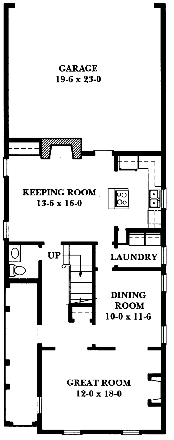House Design - Classical Floor Plan - Main Floor Plan #1047-2