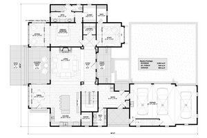 Floor Plan - Main Floor for Farmhouse House Plan #928-399 - 3 bed, 3.5 bath