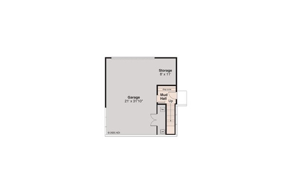 House Blueprint - Prairie Floor Plan - Lower Floor Plan #124-1431