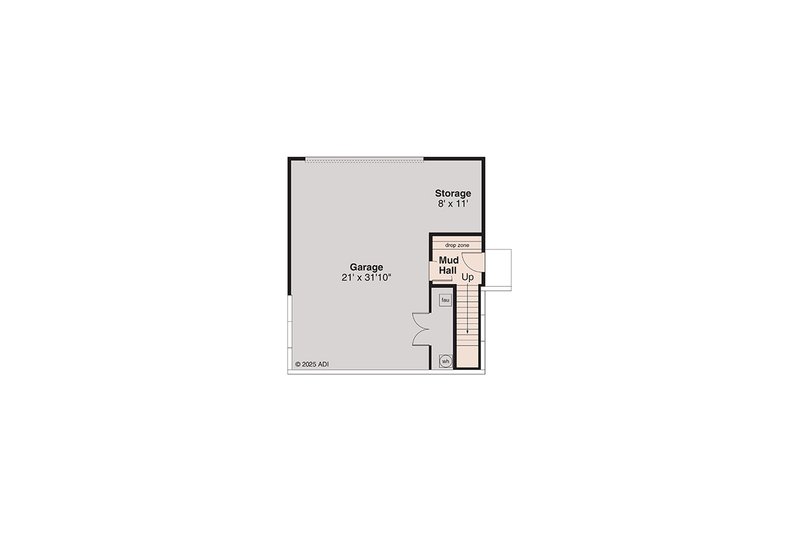 Dream House Plan - Floor Plan - Lower Floor for Prairie House Plan #124-1431 - 3 bed, 2 bath