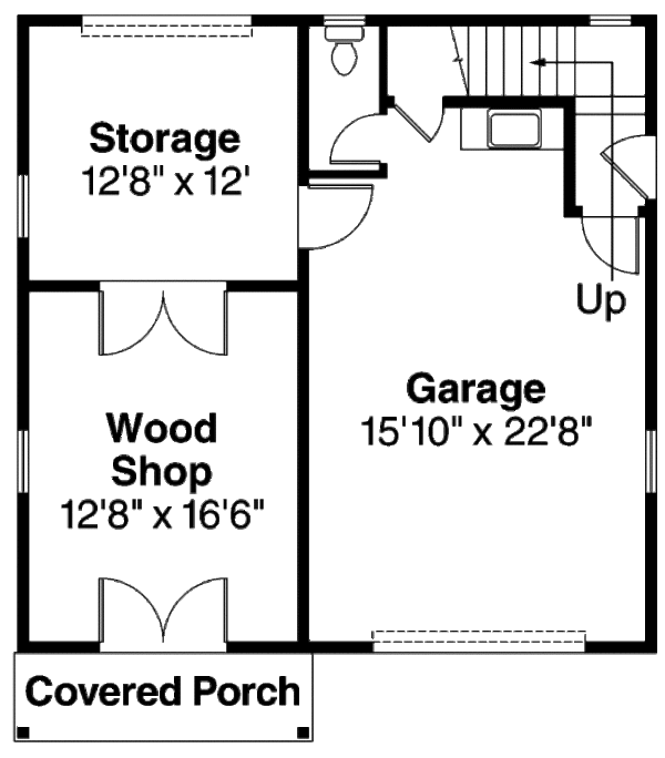 Craftsman Floor Plan - Main Floor Plan #124-660