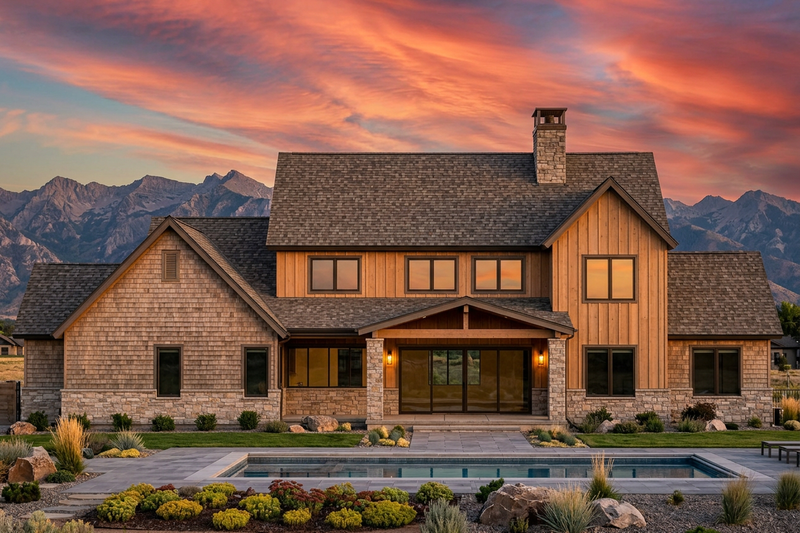 Home Plan - Exterior - Rear Elevation for Craftsman House Plan #1096-194 - 5 bed, 5.5 bath
