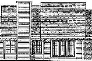 Exterior - Rear Elevation for Traditional House Plan #70-189 - 3 bed, 2 bath