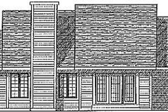 Exterior - Rear Elevation for Traditional House Plan #70-189 - 3 bed, 2 bath
