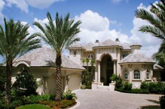 Exterior - Front Elevation for Mediterranean House Plan #115-166 - 5 bed, 5 bath