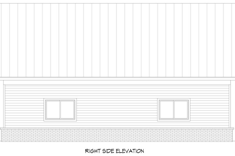 House Blueprint - Exterior - Other Elevation 1 for Country House Plan #932-1290, 0 bath