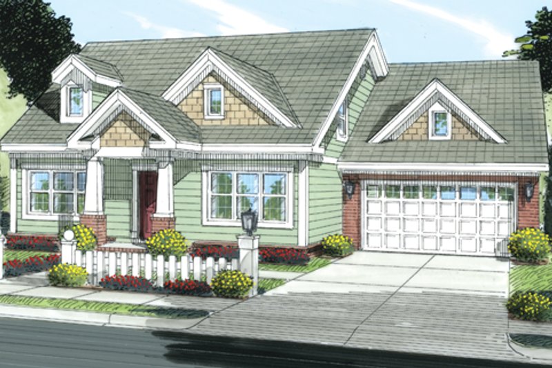 Architectural House Design - Country Exterior - Front Elevation Plan #513-2058