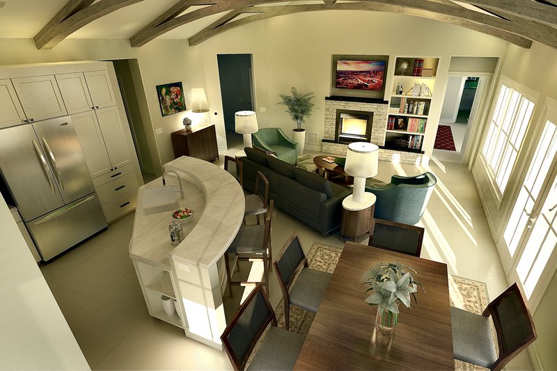 House Design - Interior - Family Room 3 for Ranch House Plan #489-12 - 3 bed, 2 bath