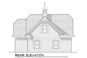 Exterior - Rear Elevation for Cottage House Plan #70-972, 0 bath