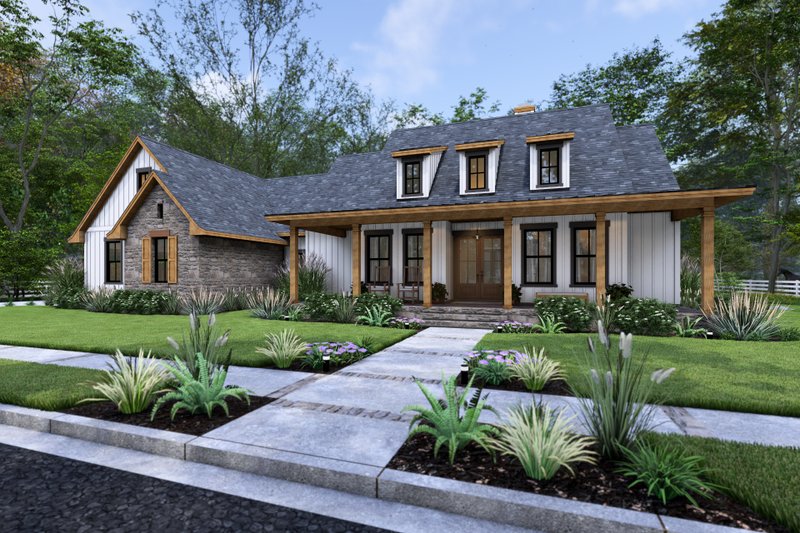 Dream House Plan - Cottage Exterior - Front Elevation Plan #120-286