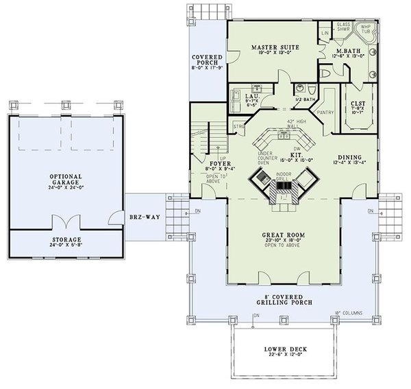 Home Plan - Country Floor Plan - Main Floor Plan #17-3305